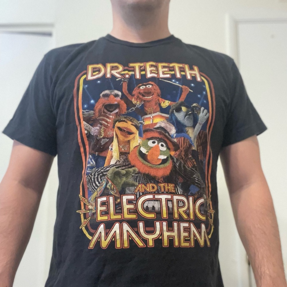 Collectible Muppets Dr. Teeth and the Electric Mayhem black t-shirt